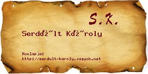 Serdült Károly névjegykártya